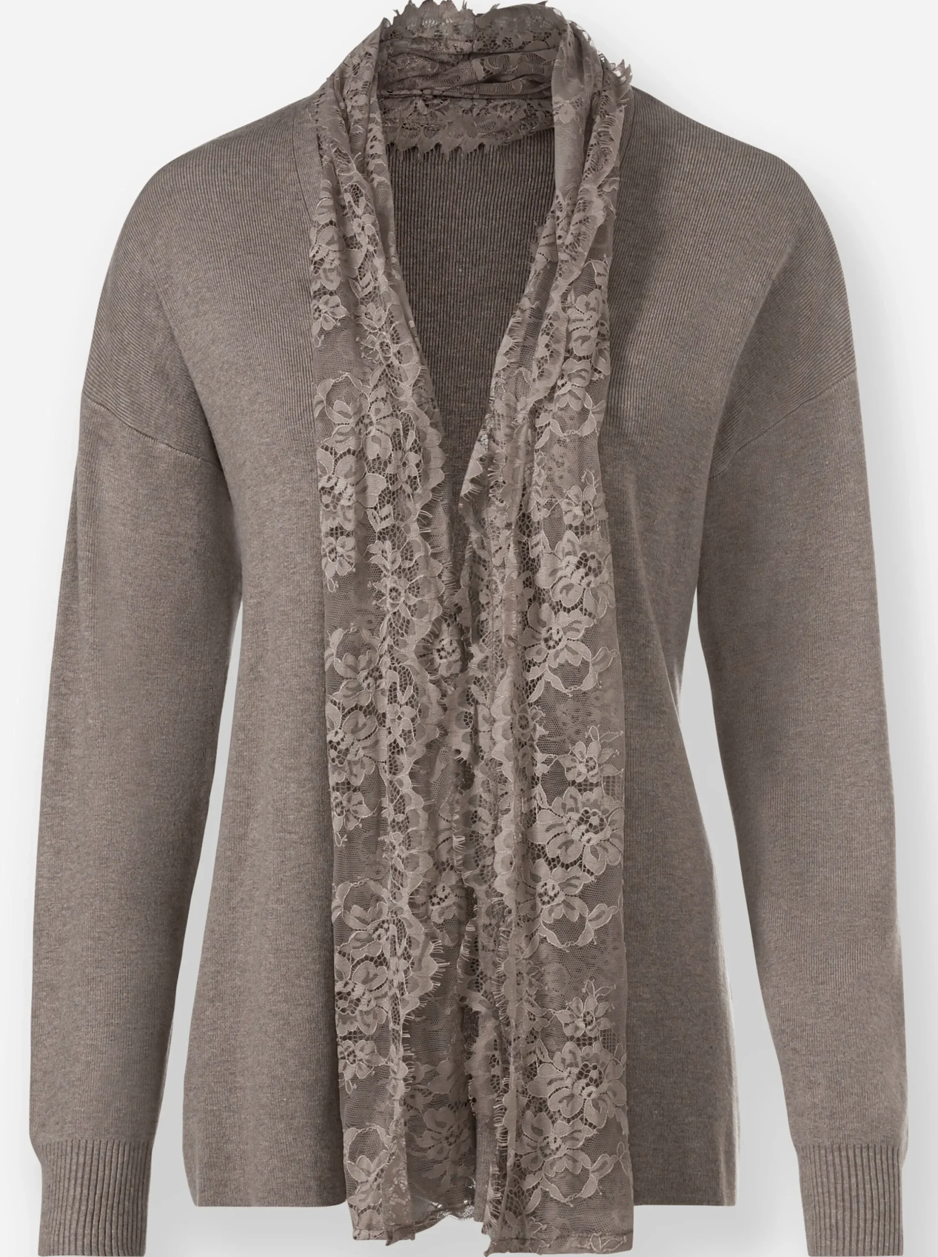 Strickjacken|heine Strickjacke taupe-meliert