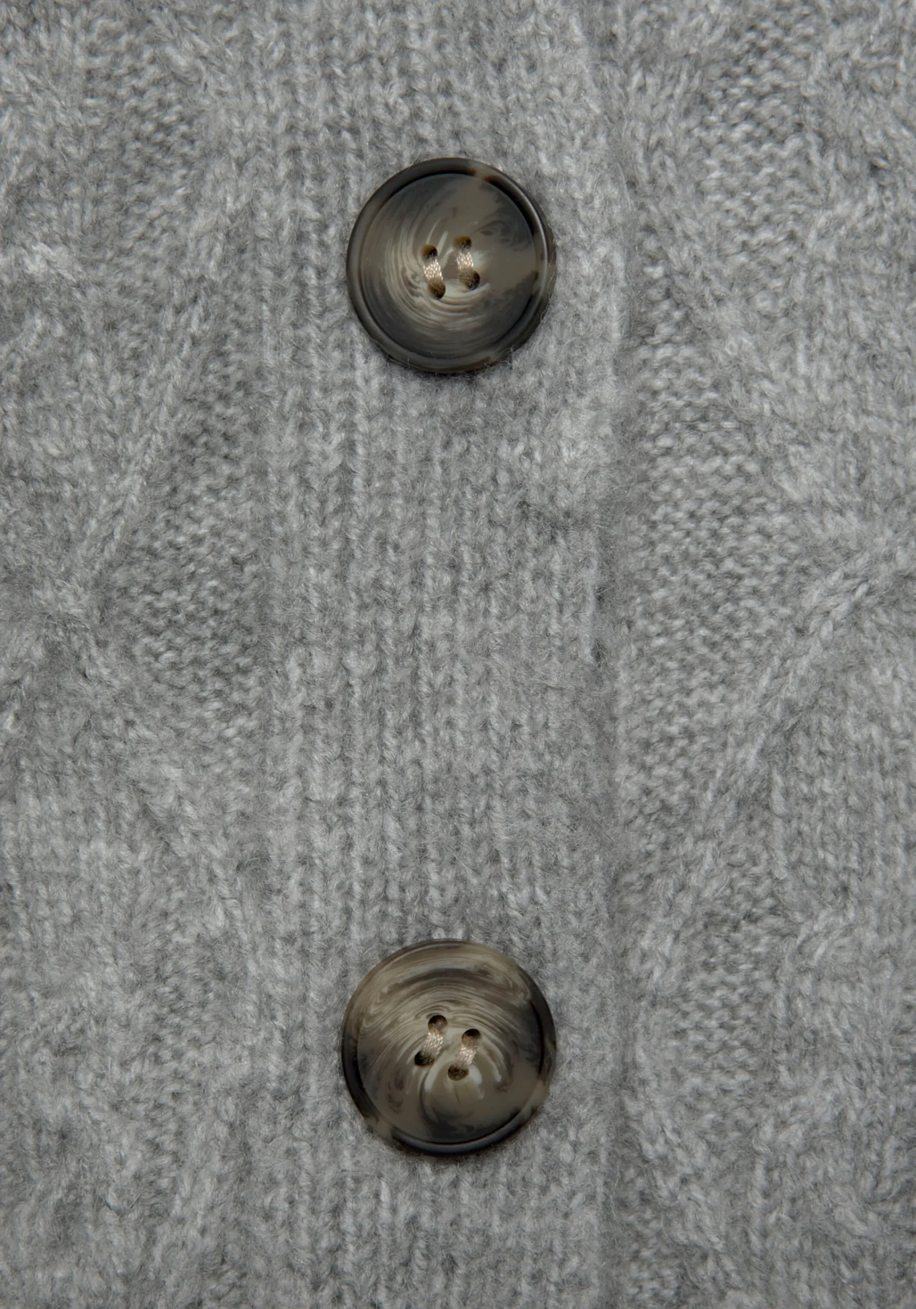 Strickjacken|LASCANA Strickjacke grau-meliert