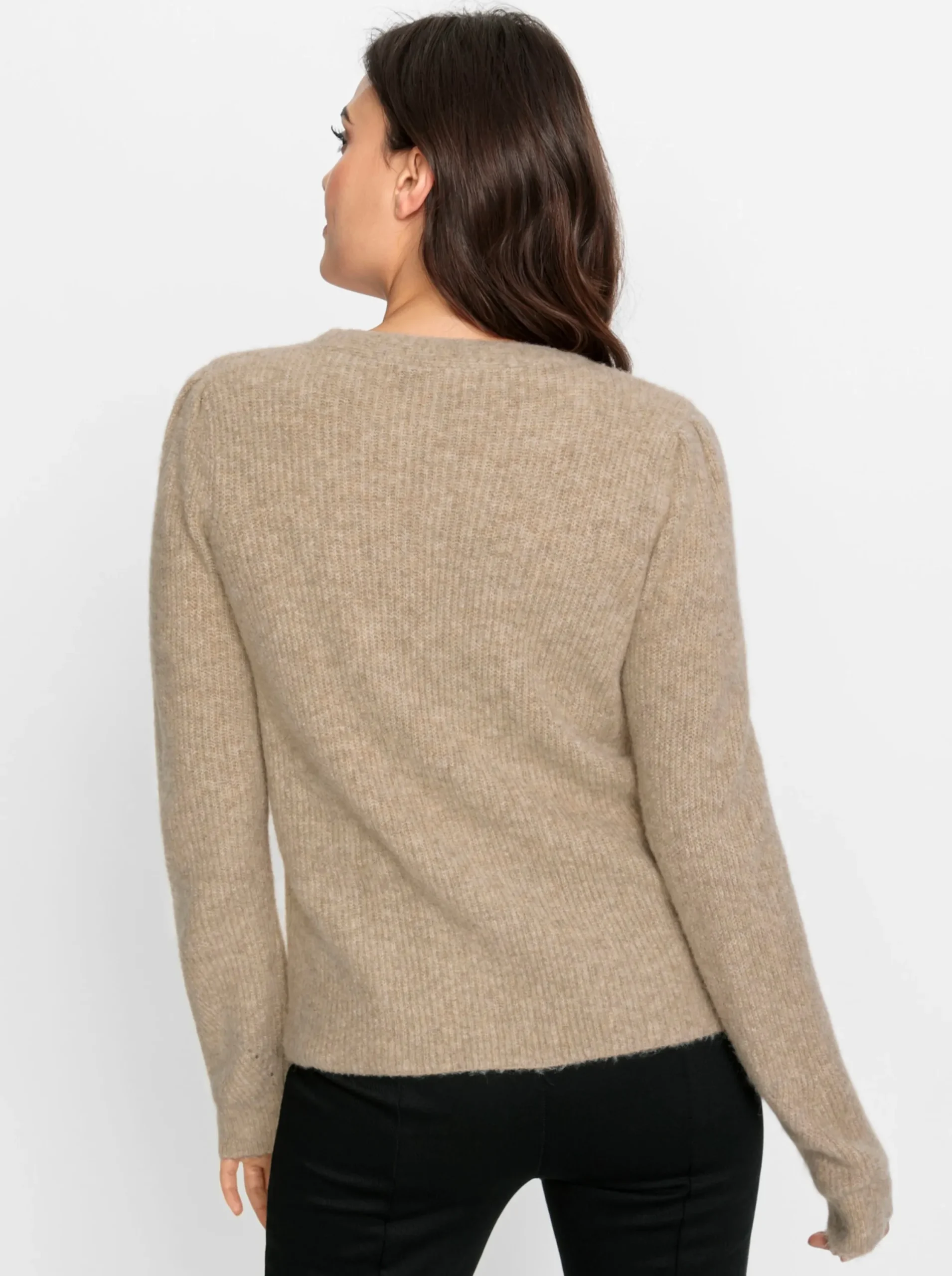 Strickjacken|heine Strickjacke elfenbein-schoko-meliert