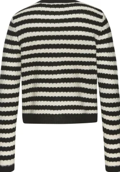 Strickjacken|LASCANA Strickjacke schwarz-weißgestreift