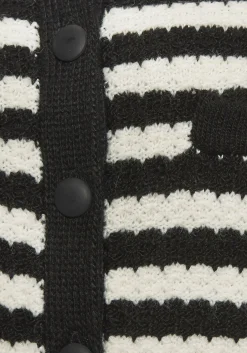 Strickjacken|LASCANA Strickjacke schwarz-weißgestreift