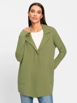 Strickjacken|heine Strickjacke mit Fledermausärmeln schilf