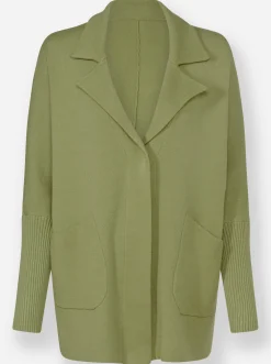Strickjacken|heine Strickjacke mit Fledermausärmeln schilf