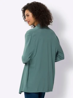 Strickjacken|heine Strickjacke mit Schalkragen jade