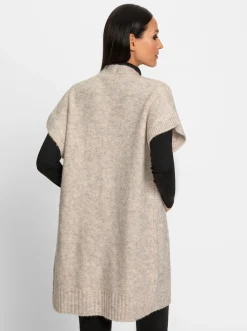 Strickjacken|heine Strickjacke ohne Verschluss sesam-champagner-meliert