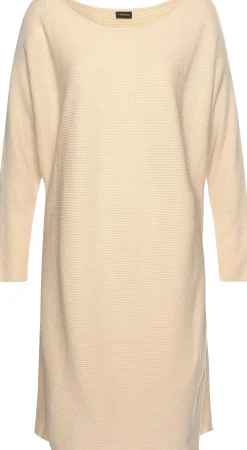 Kleider|LASCANA Strickkleid creme