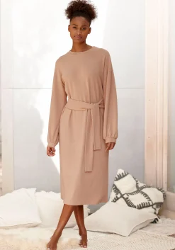 Kleider|LASCANA Strickkleid taupe