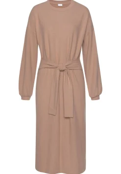Kleider|LASCANA Strickkleid taupe
