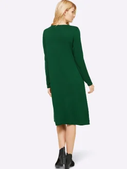 Basics|heine Strickkleid im Viskose-Baumwoll-Mix moos