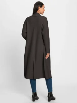 Strickjacken|heine Strickmantel graphit