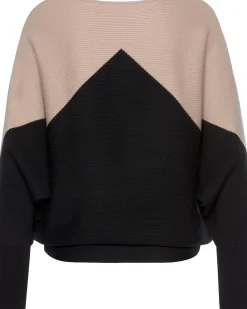Strandmode|Pullover|LASCANA Strickpullover sand-schwarz