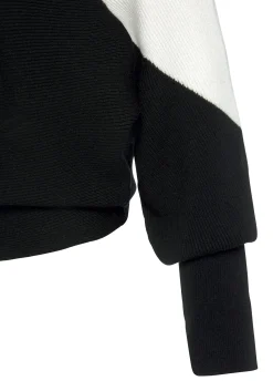 Strandmode|Pullover|LASCANA Strickpullover weiß-schwarz