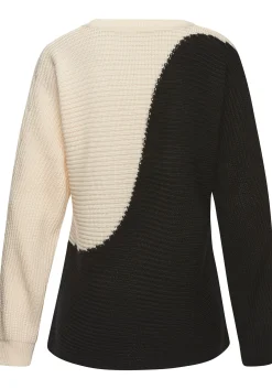 Strandmode|Pullover|Vivance Strickpullover beige-schwarz