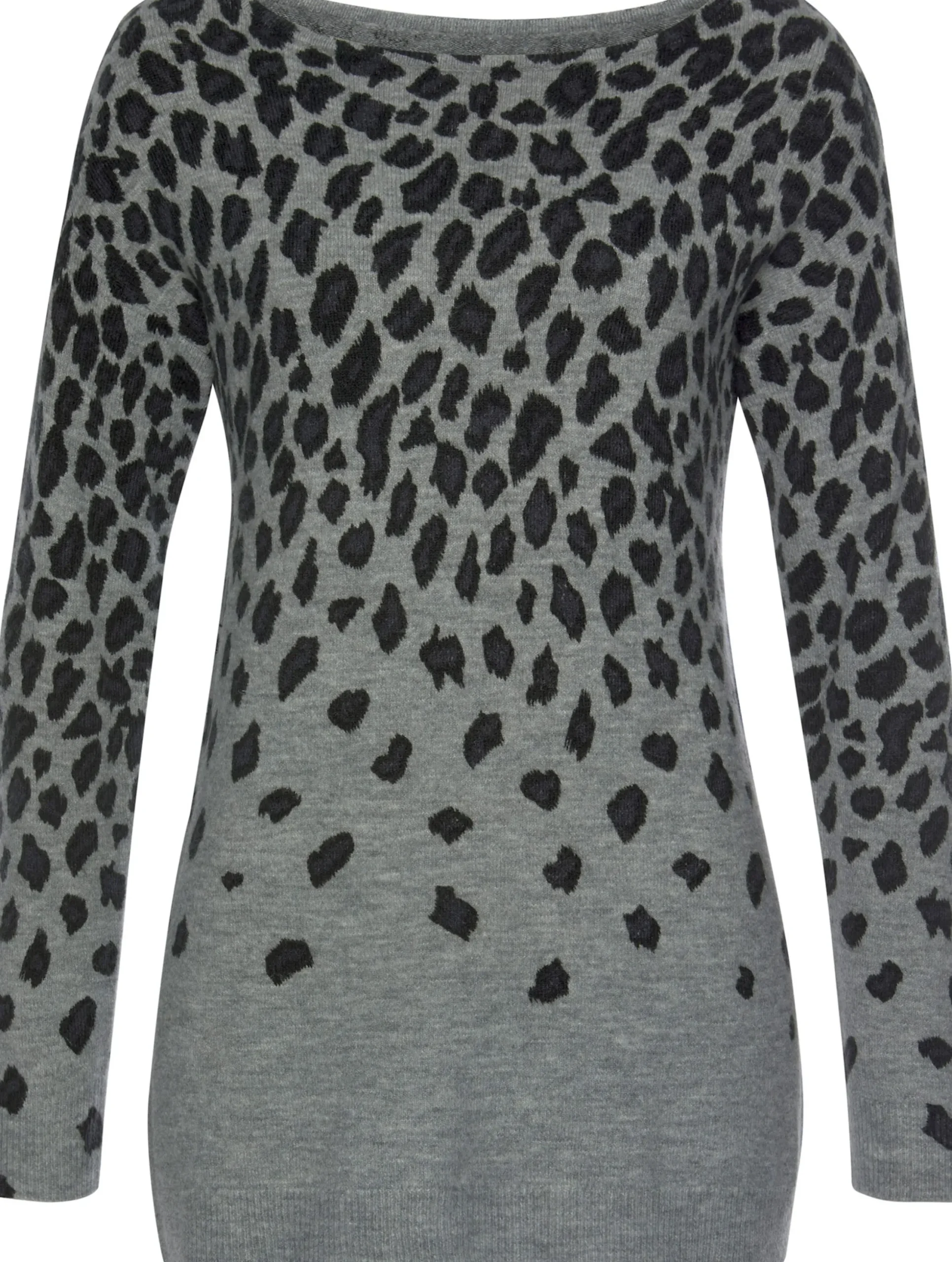 Strandmode|Pullover|LASCANA Strickpullover grau-meliert-leo
