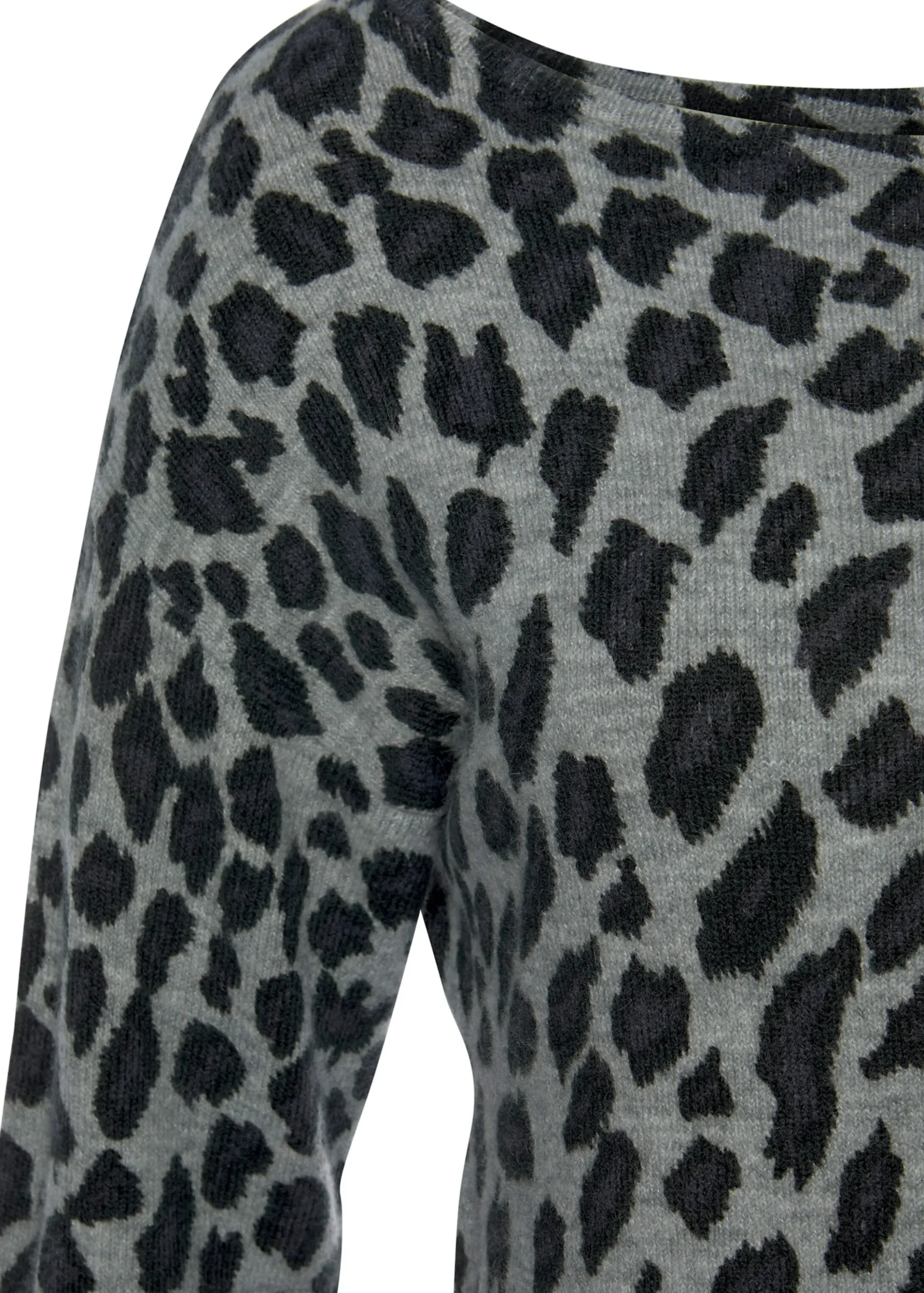 Strandmode|Pullover|LASCANA Strickpullover grau-meliert-leo