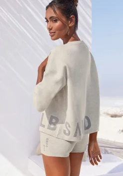 Strandmode|Pullover|Elbsand Strickpullover hellgrau
