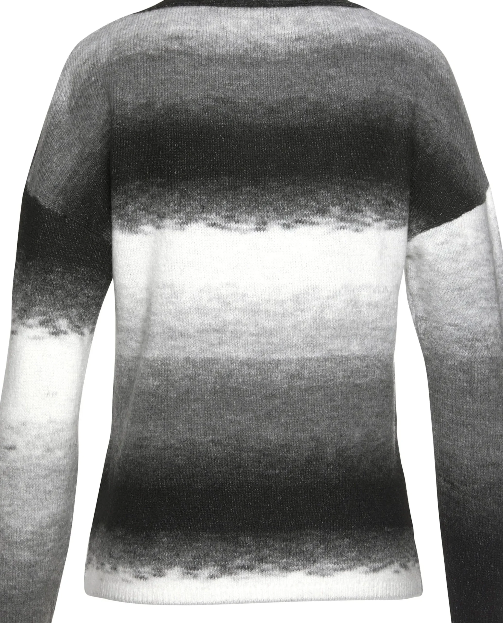 Strandmode|Vivance Strickpullover schwarz-weiß-grau