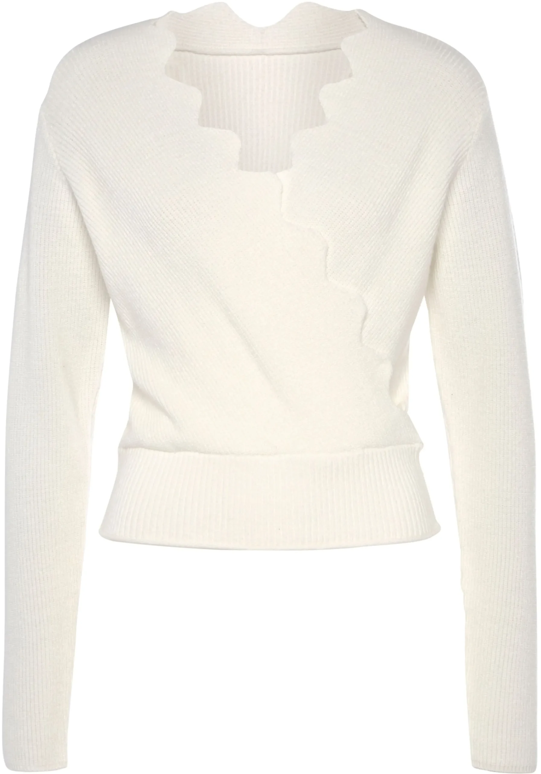 Pullover|LASCANA Strickpullover weiß