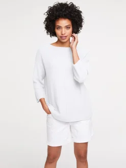 Strandmode|Pullover|heine Strickpullover mit Effekt-Strick weiß