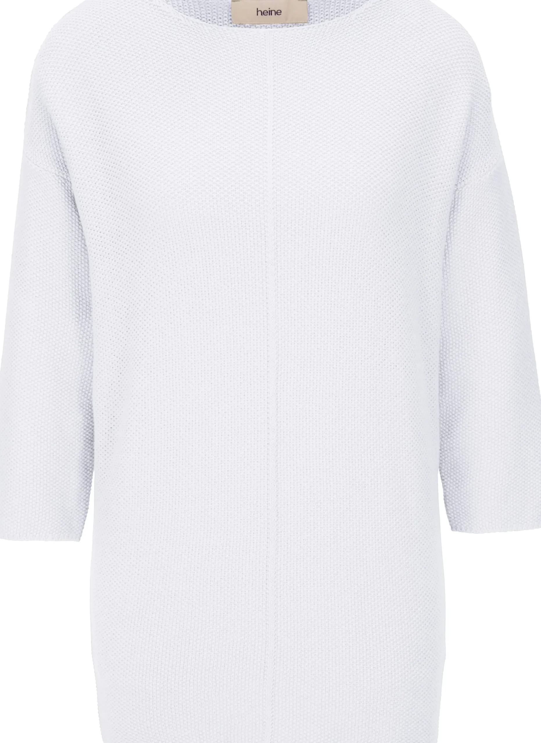 Strandmode|Pullover|heine Strickpullover mit Effekt-Strick weiß