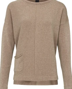 Basics|Pullover|heine Strickpullover mit Effektgarn taupe