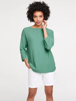 Strandmode|Pullover|heine Strickpullover mit Effekt-Strick lindgrün