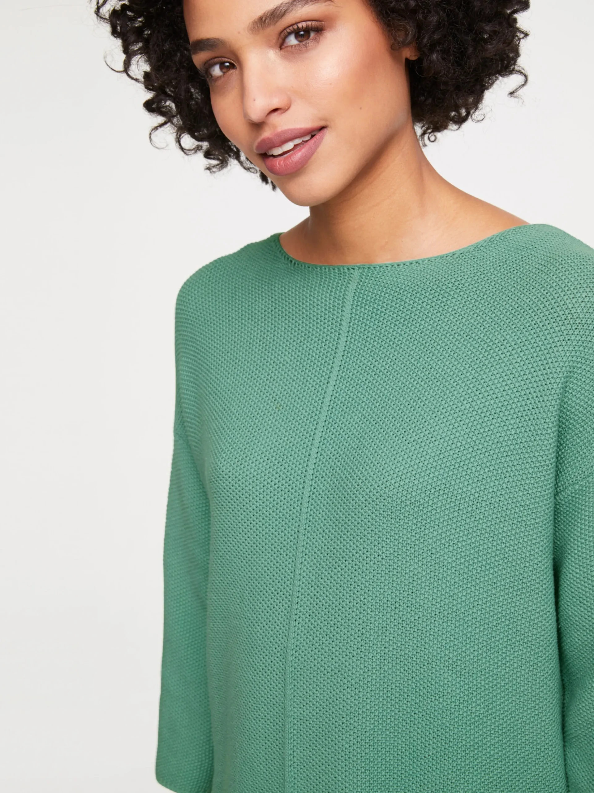 Strandmode|Pullover|heine Strickpullover mit Effekt-Strick lindgrün
