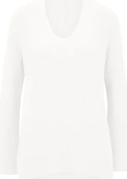 Basics|Pullover|heine Strickpullover mit V-Ausschnitt offwhite
