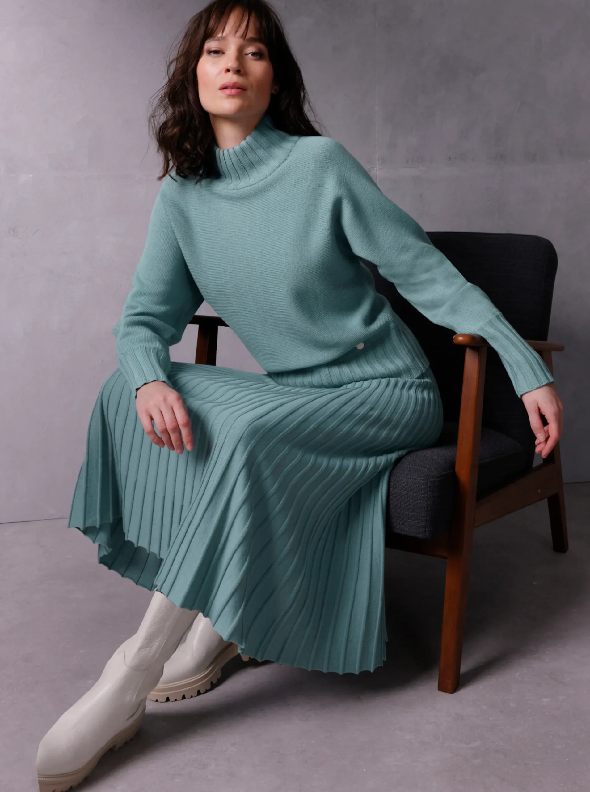 Röcke|CREATION L PREMIUM Strickrock jade