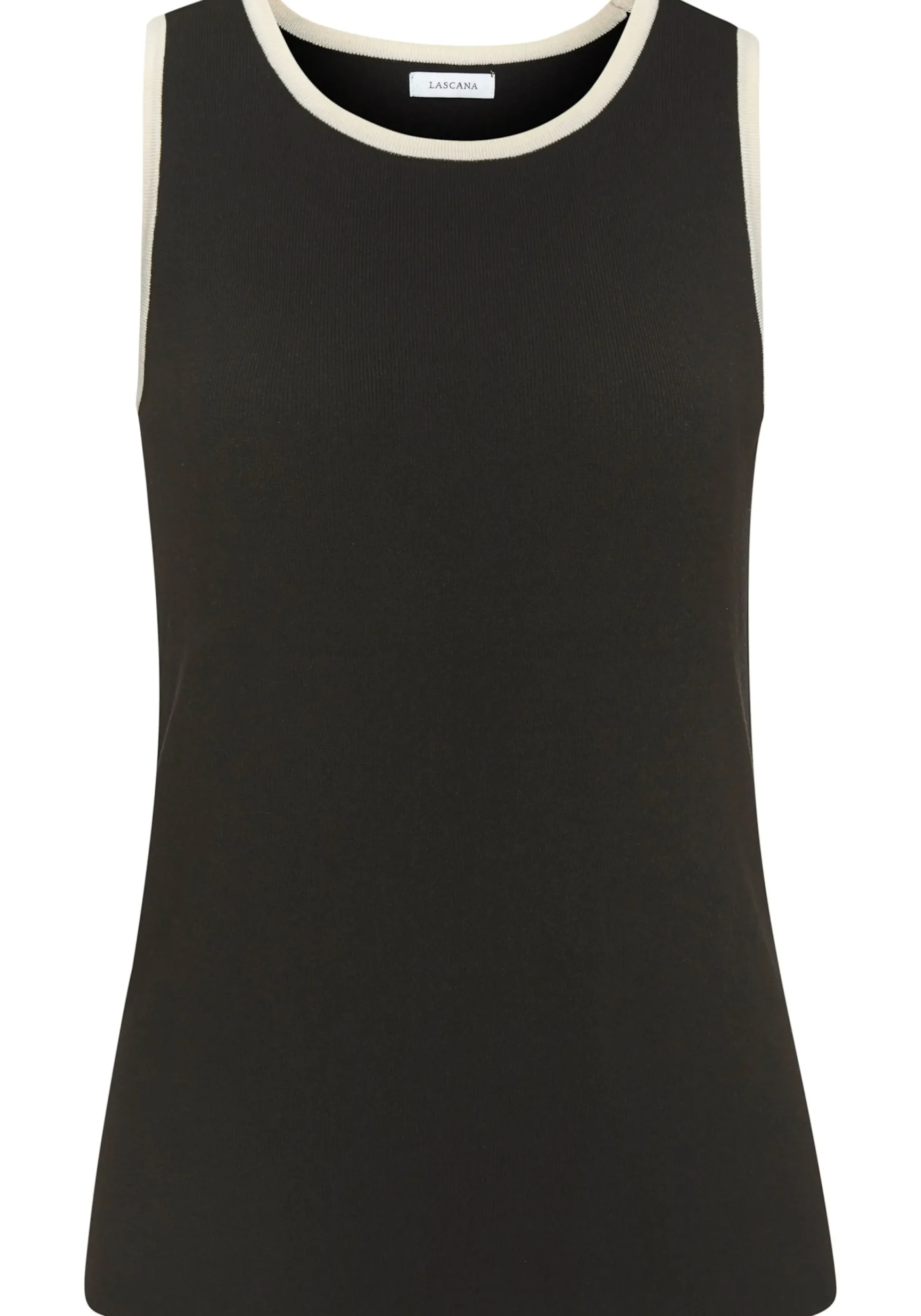 Strandmode|LASCANA Stricktop schwarz-creme