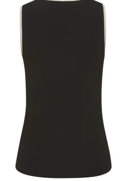Strandmode|LASCANA Stricktop schwarz-creme