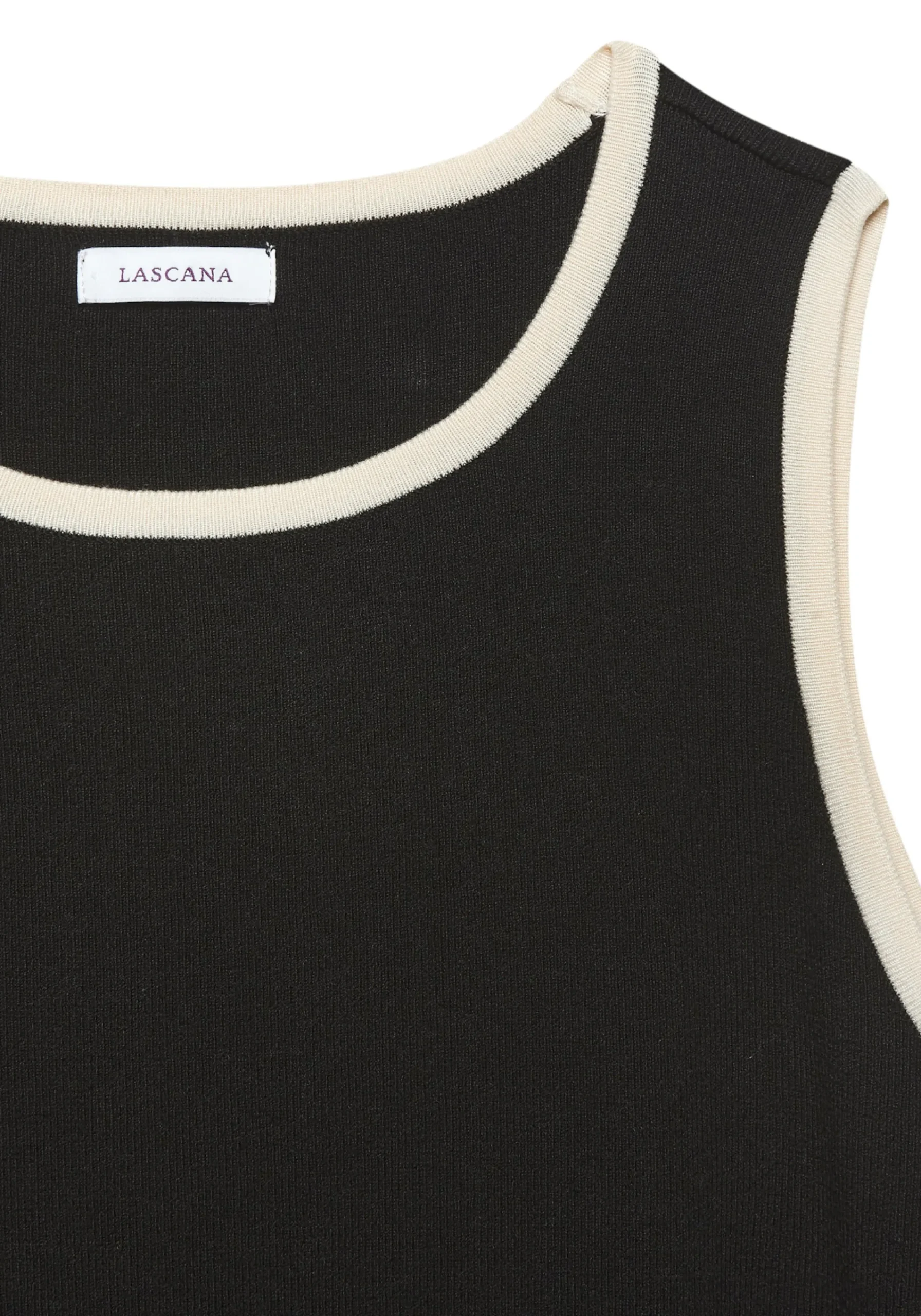 Strandmode|LASCANA Stricktop schwarz-creme
