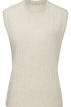 Shirts| Stricktop hellgrau-meliert