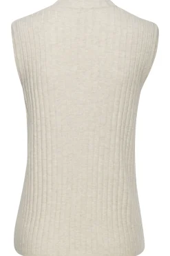 Shirts| Stricktop hellgrau-meliert