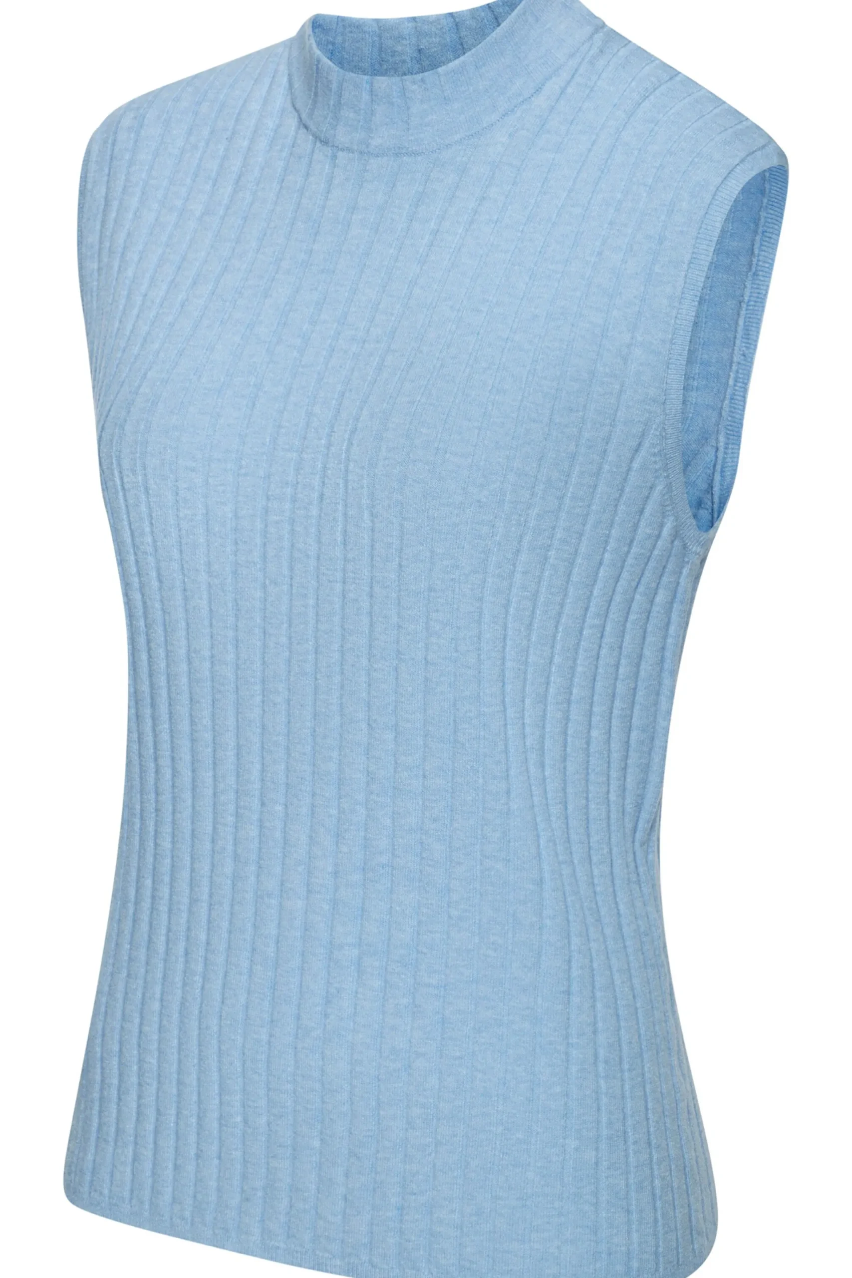 Shirts| Stricktop blau-meliert