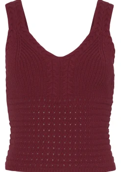 Strandmode|LASCANA Stricktop aubergine/burgunder