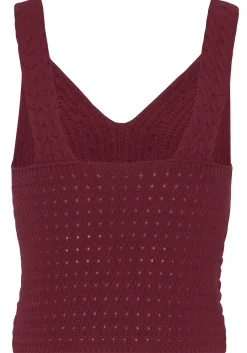 Strandmode|LASCANA Stricktop aubergine/burgunder