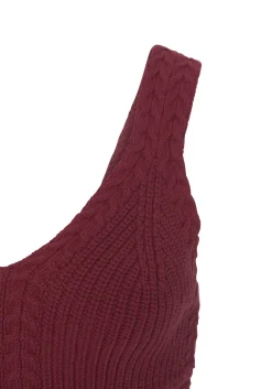 Strandmode|LASCANA Stricktop aubergine/burgunder