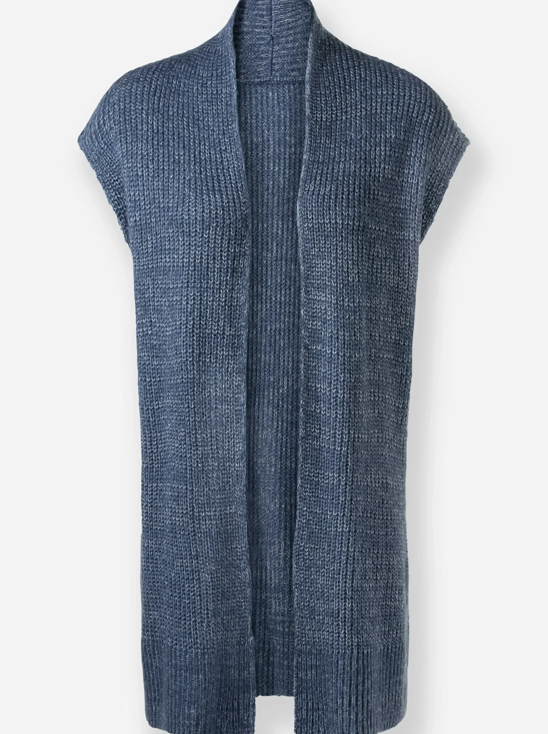 Jacken| Strickweste rauchblau-meliert