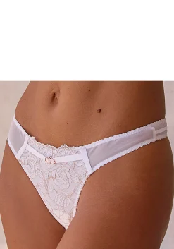Unterhosen|LASCANA String weiß-bronzefarben