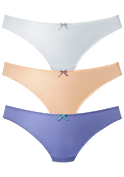 Unterhosen|petite fleur String blau+mandarine+weiß