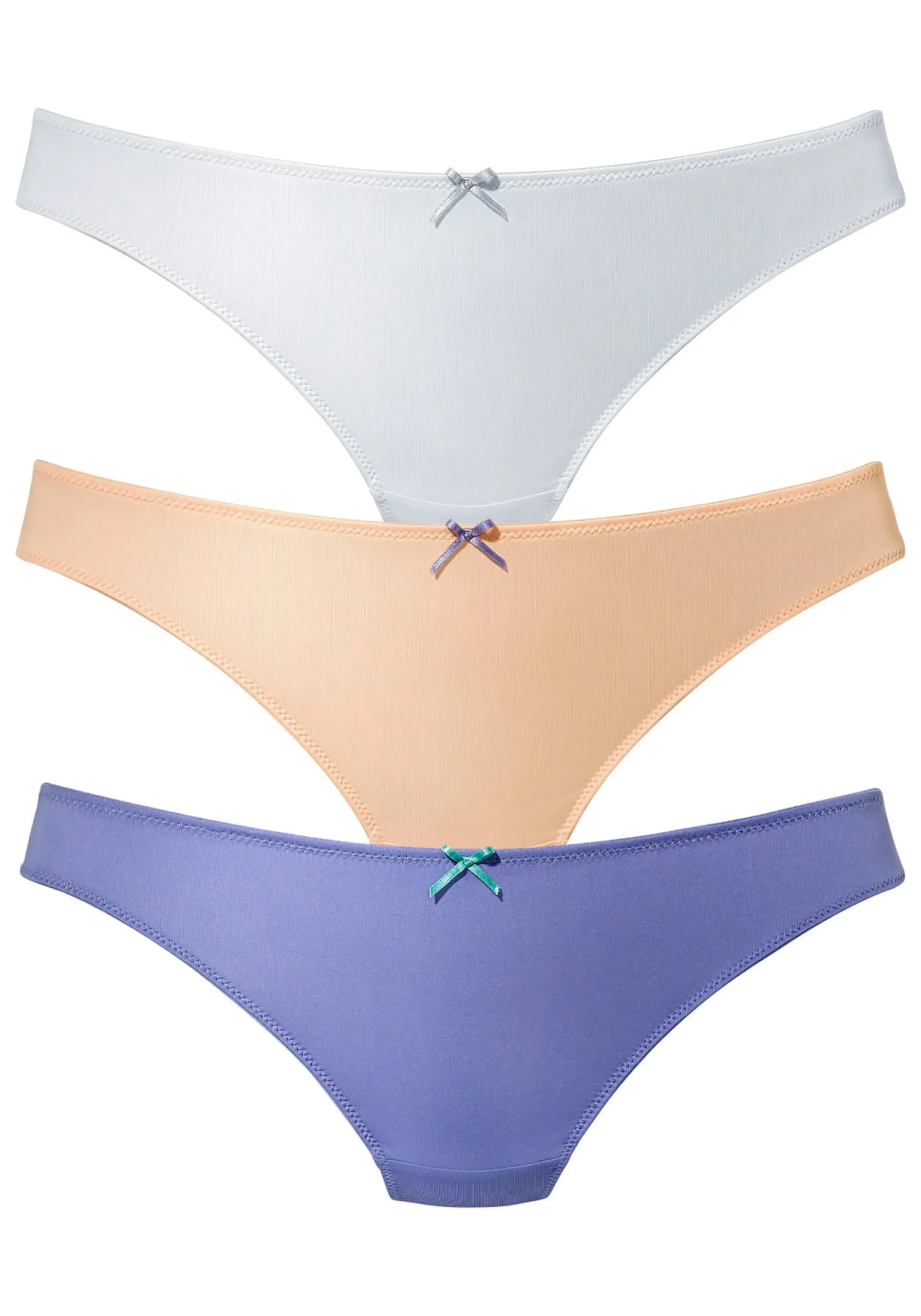 Unterhosen|petite fleur String blau+mandarine+weiß