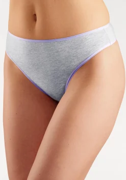 Unterhosen|petite fleur String grau-meliert,weiß