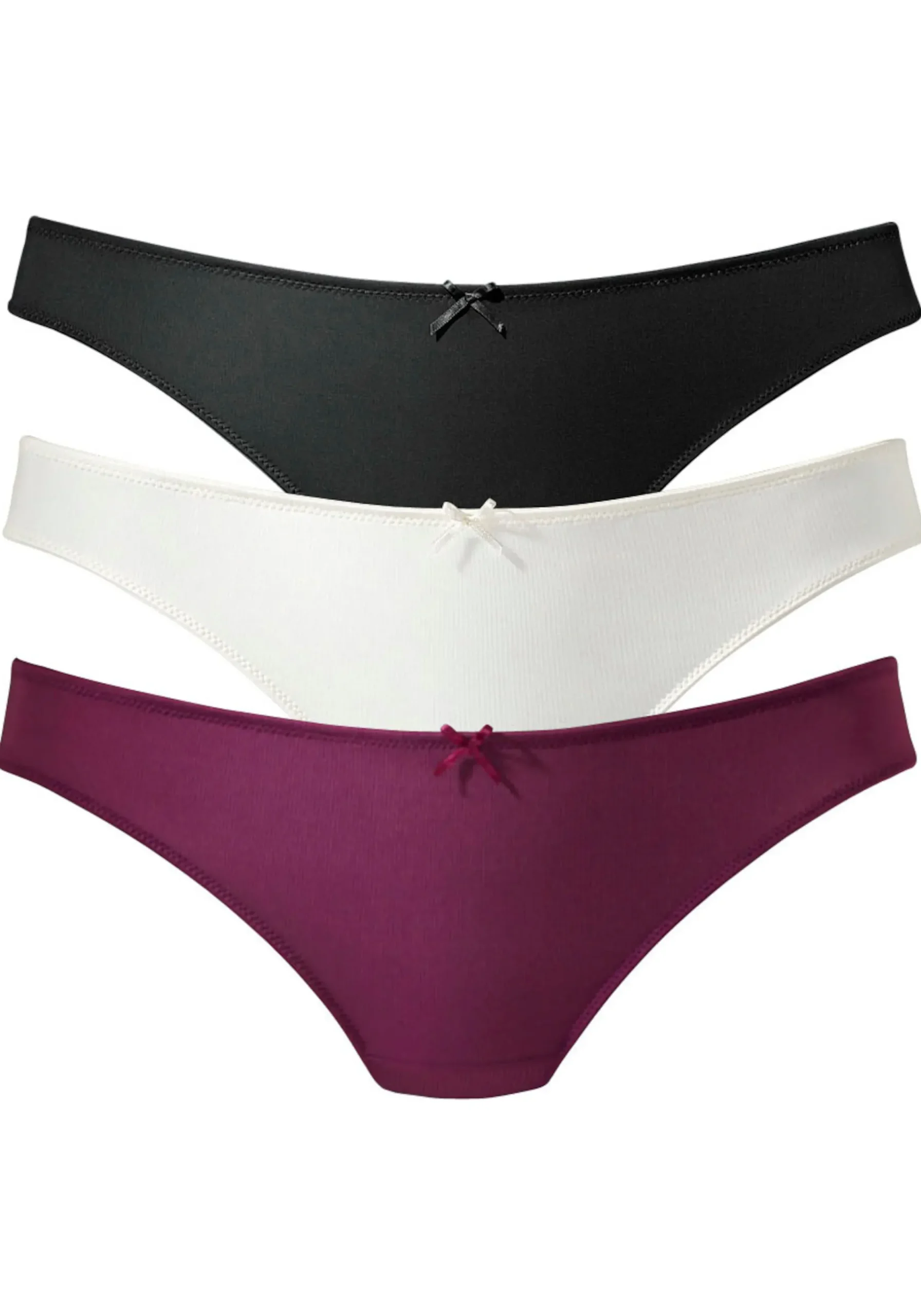 Unterhosen|petite fleur String beere+creme+schwarz