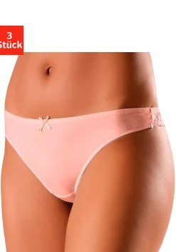 Unterhosen|petite fleur String pfirsich+mint+creme