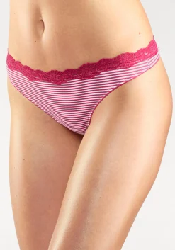 Unterhosen|LASCANA String rot-gestreift,uni,gepunktet