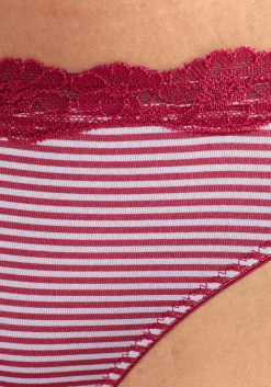 Unterhosen|LASCANA String rot-gestreift,uni,gepunktet