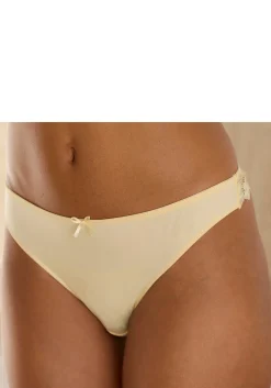 Unterhosen|petite fleur String altrosa+blau+vanille