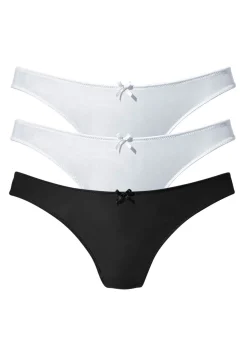 Unterhosen|petite fleur String 2xweiß+1xschwarz
