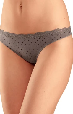 Unterhosen|LASCANA String taupe-uni,gepunktet-gestreift,gestreift
